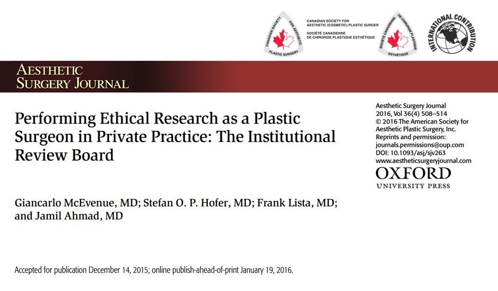 plastic surgery journal article