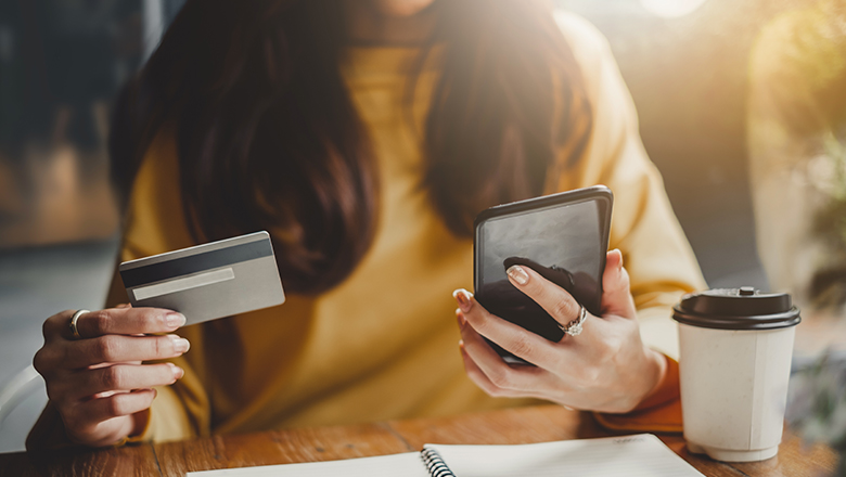 photo of a woman researching cost